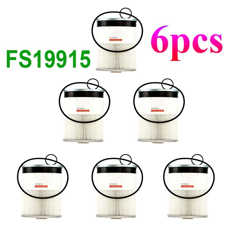 PACK OF 6 FUEL FILTER W/ WATER SEPARATOR FS19915 FS 19915
