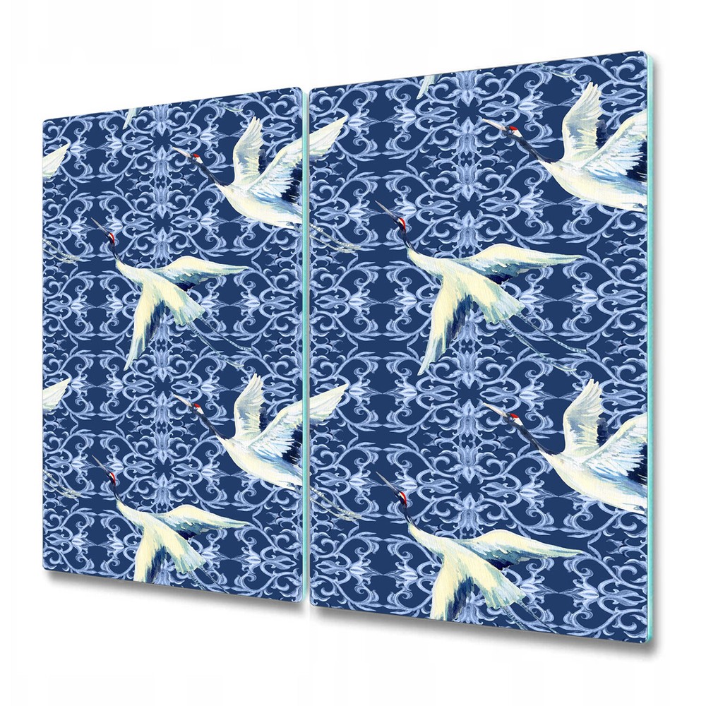 Glass Chopping Cutting Board Chinese Cranes Animals Wild animals 2x30x52
