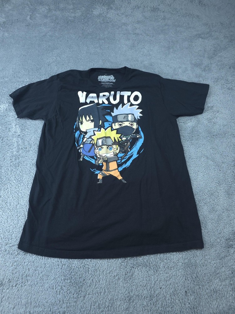 Naruto Shippuden Shirt Mens Medium Anime Kakashi Sasuke Ripple Junction Tee