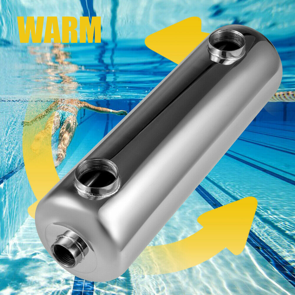 304 Stainless Steel Pool Heat Exchanger 200kBtu/hr 1