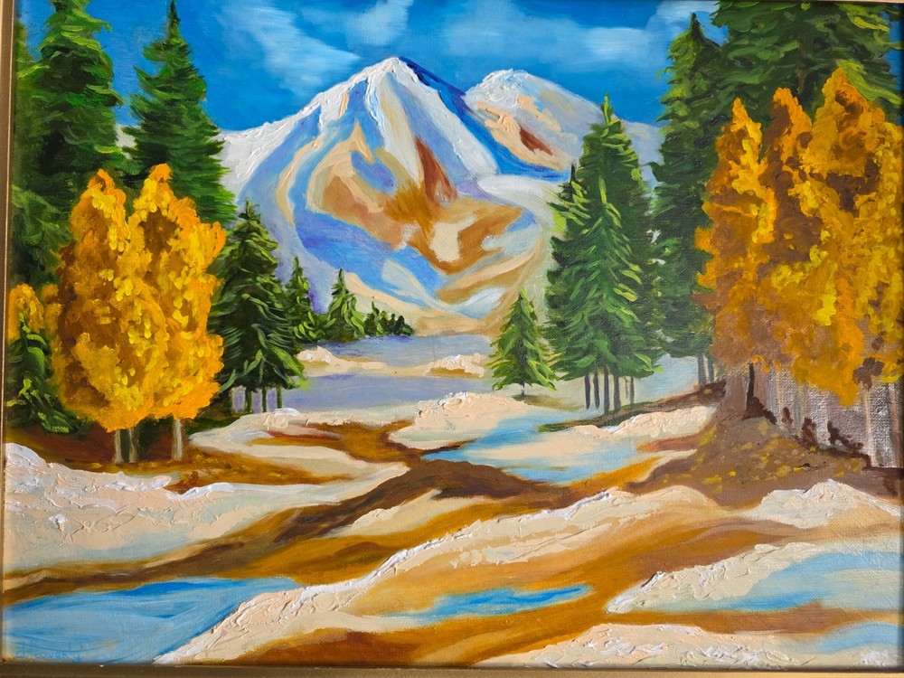 art 691 original painting oil OB 23.6x17.7 in (60x45 cm) Landscape decor modern