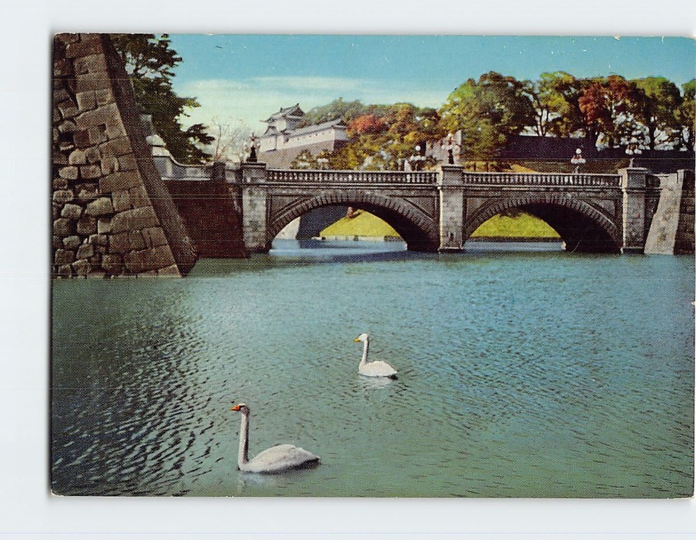Postcard Double Bridge Imperial Palace Tokyo Japan
