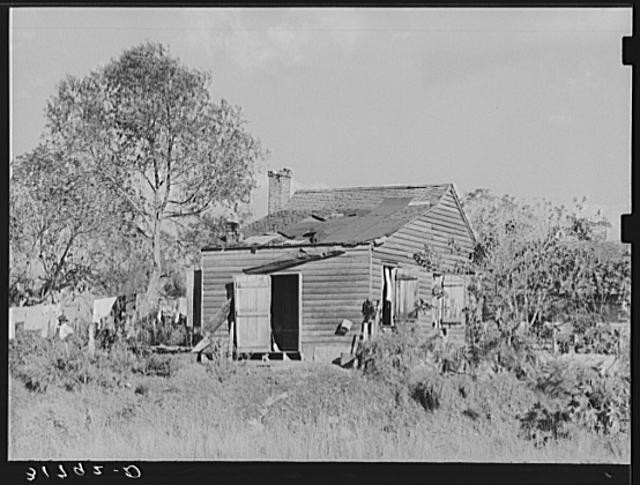 Photo:New Roads Louisiana 1938 Home of Negro Plantation Worker Rural House