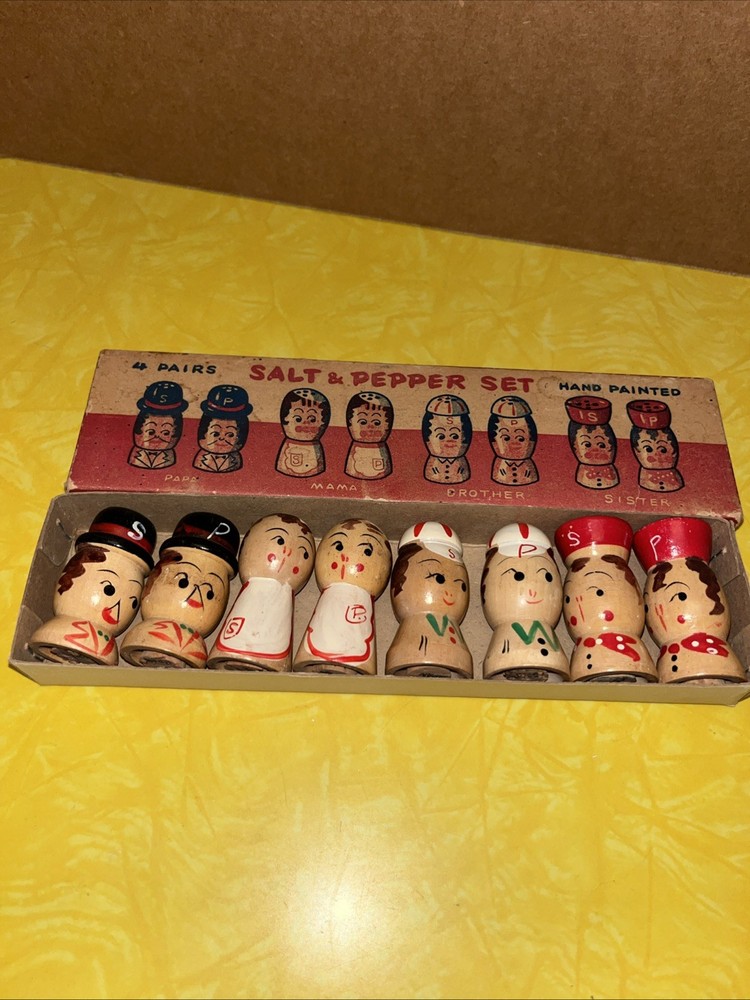 Wooden Salt And Pepper Set Japan