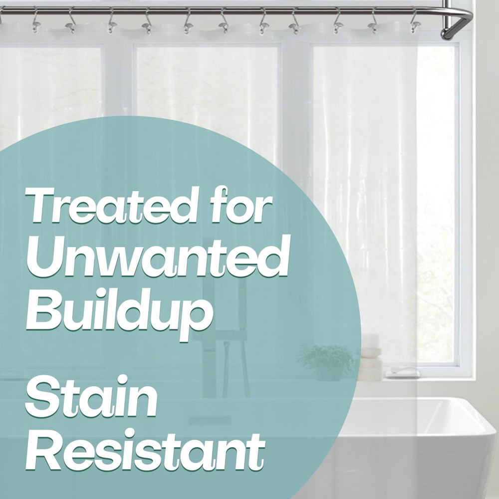 Extra Long Shower Curtain Liner with Magnets 72x84 XL PEVA W72*H84 Clear