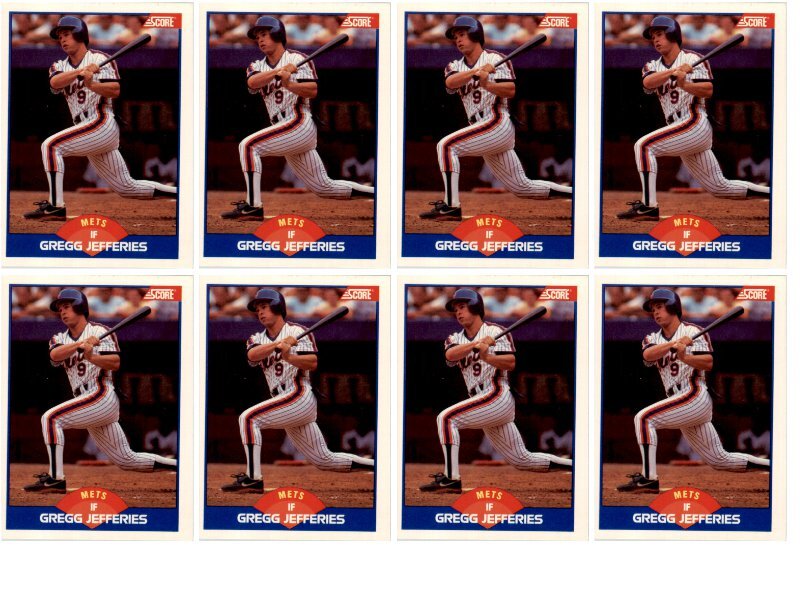 (8) 1989 Score #600 Gregg Jefferies New York Mets Card Lot