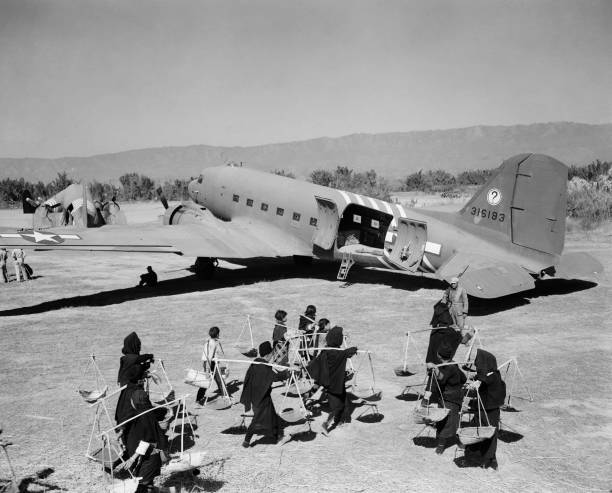 Air Force Plane On A Landing Field In Wartime China 1943 OLD PHOTO