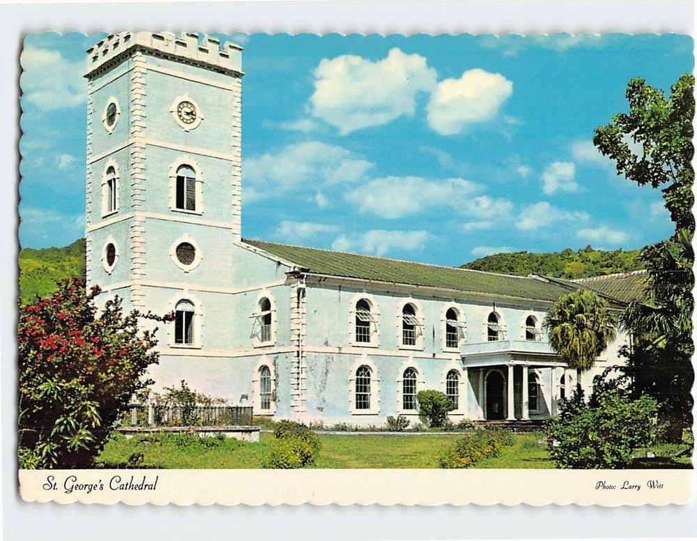 Postcard St. George's Cathedra Kingstown St. Vincent and the Grenadines