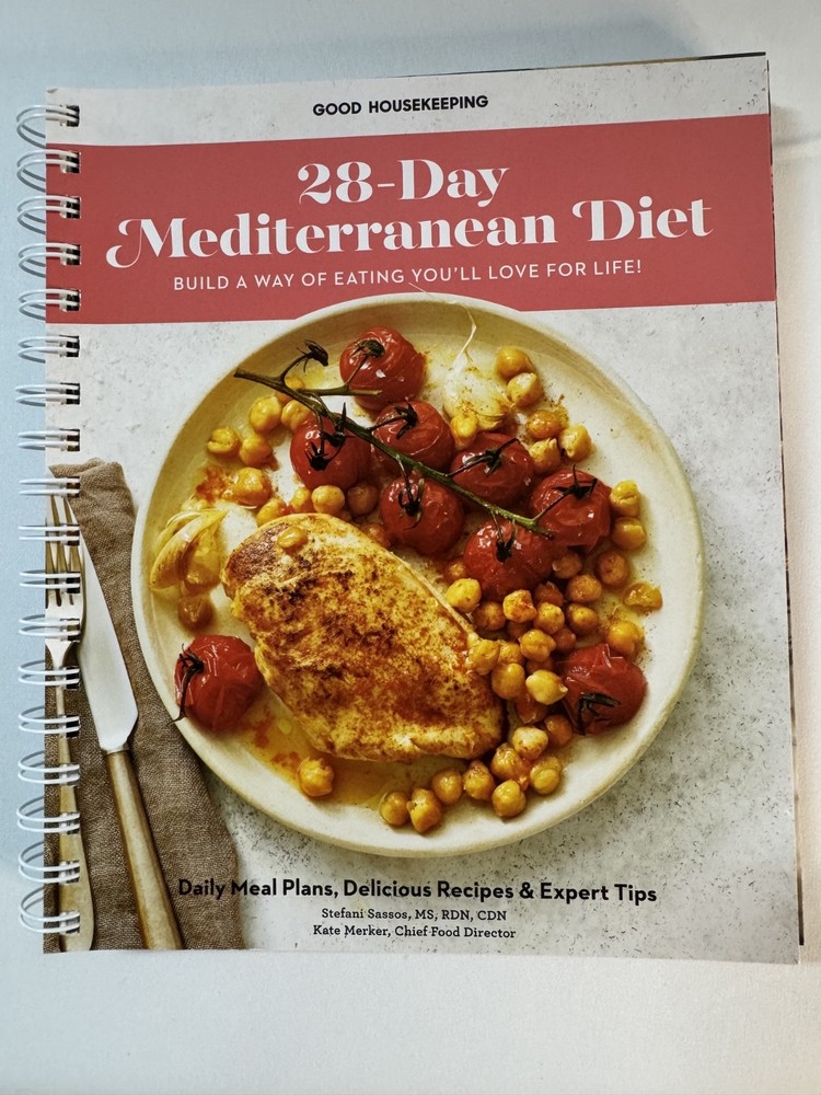 The 28-Day Mediterranean Cookbook: Daily Meal Plans, Delicious Recipes, a - GOOD