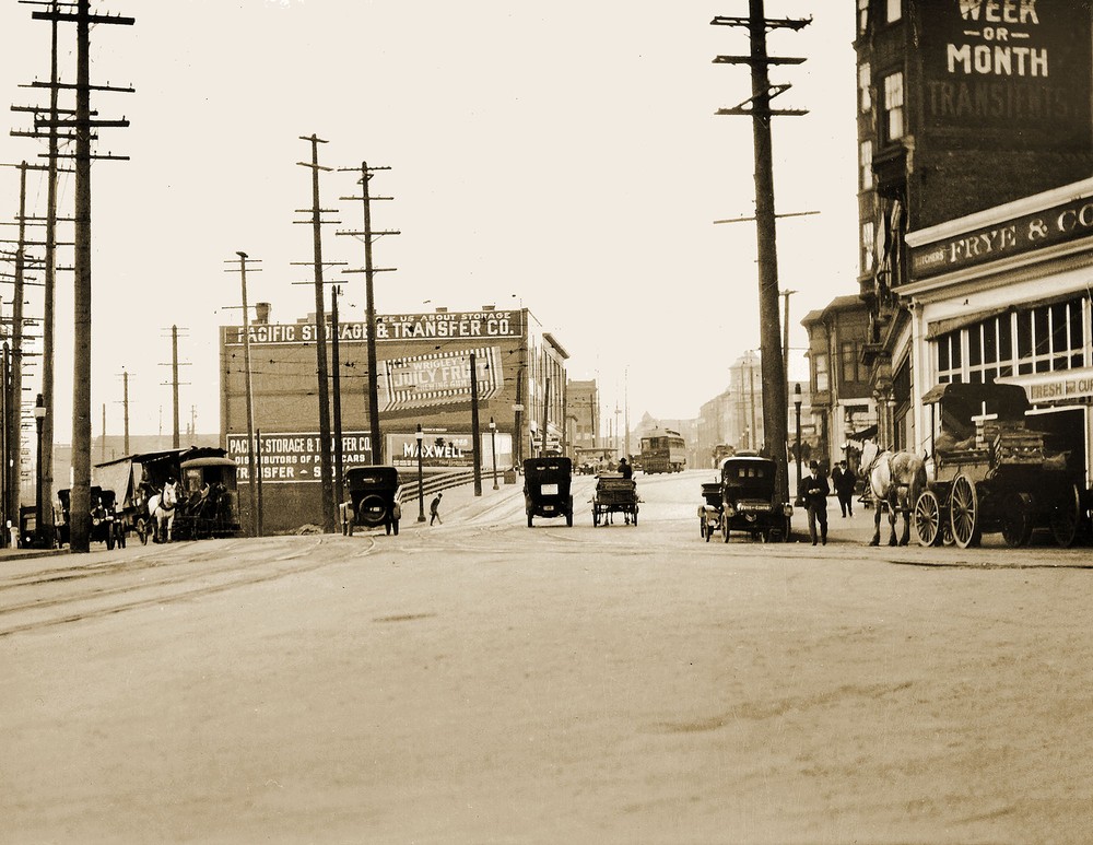 1917 Street Scene, Tacoma, Washington Vintage Old Photo 8.5