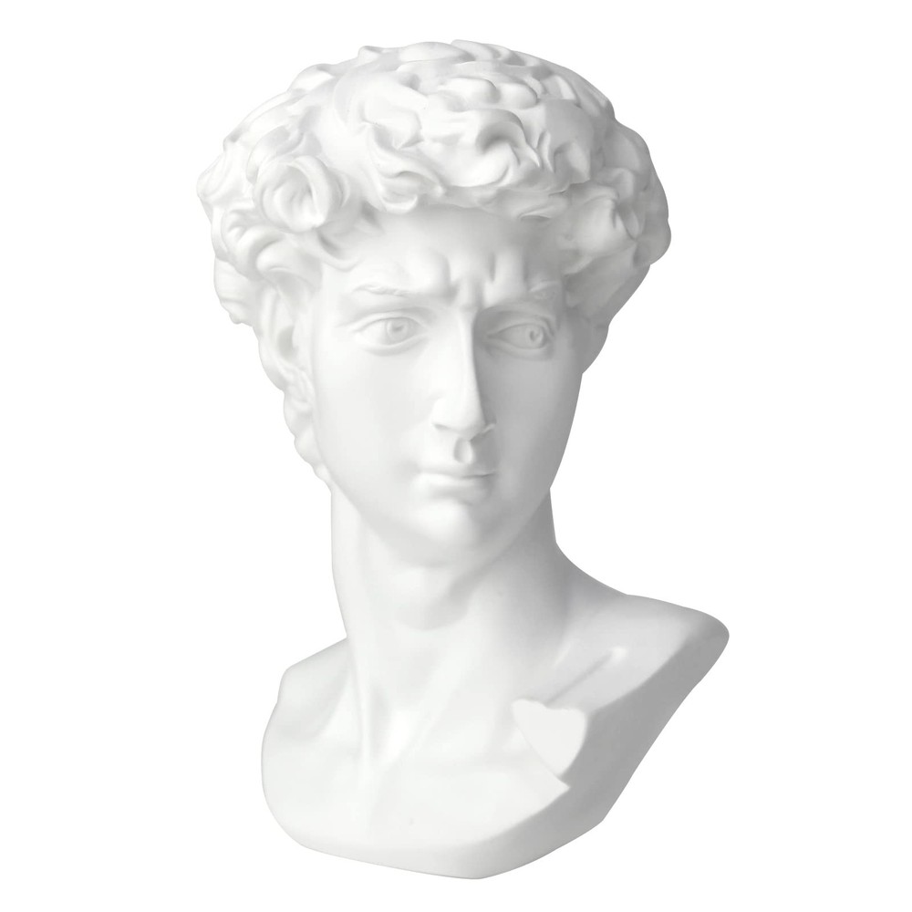 11in Greek Statue of David Roman Bust Mythology Sculpture Home Decor