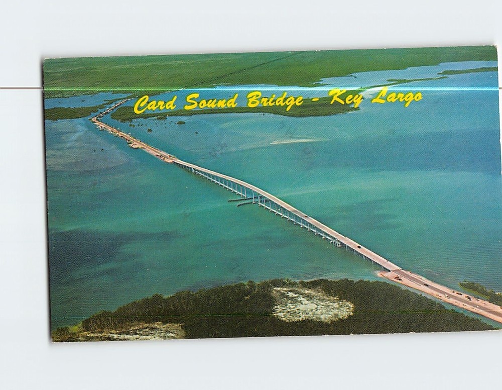 Postcard Aerial View of the Card Sound Bridge Key Largo Florida USA