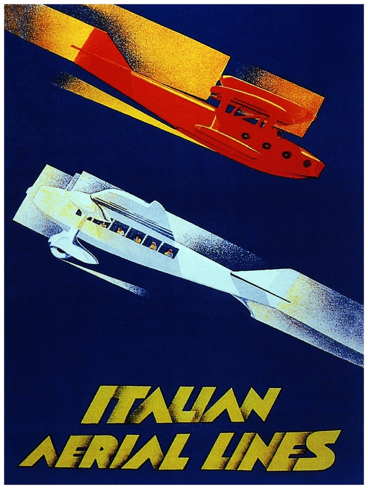 7764.Decoration Poster.Home Room wall interior design.Italian Aerial.Aviation