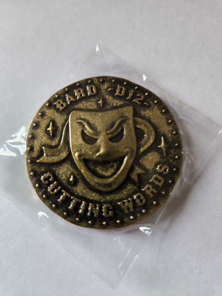 Dungeons & Dragons Acererak's Treasure Packs: Bard Cutting Words D12 Coin