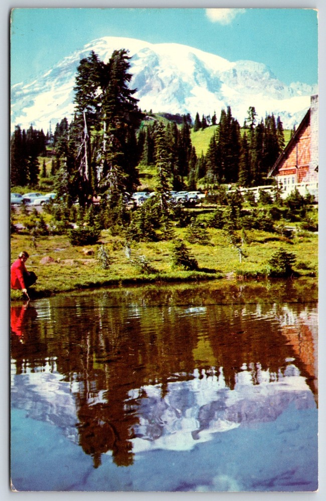 Postcard  Mt. Rainier National Park Reflection Pool Washington Unposted