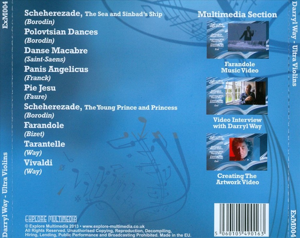 Darryl Way Ultra Violins New Enhanced Cd