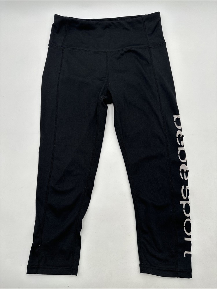 Bebe Sport Capri Leggings Women S Black Logo ..#33593
