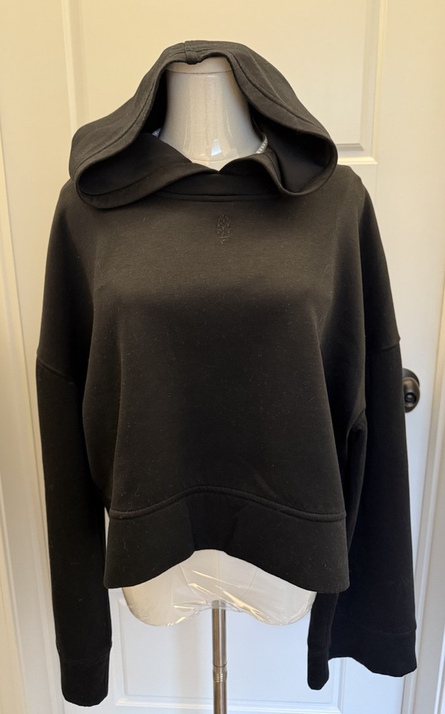 Free People FP Movement Black Hoodie Sweatshirt Bell Sleeves Large Women’s