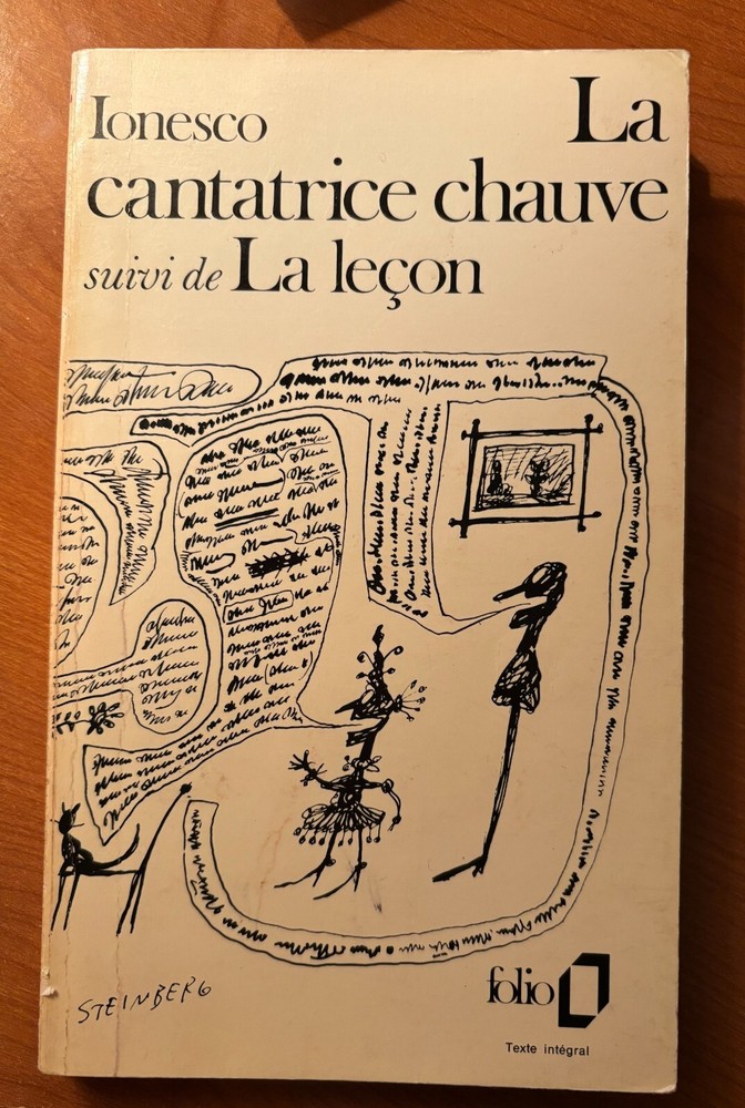 La cantatrice chauve suivi de La lecon by Eugene Ionesco (1954)  Gallimard (PB)