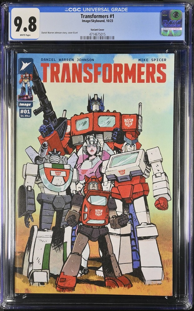 Transformers 1 CGC 9.8 Variant Cover First Print