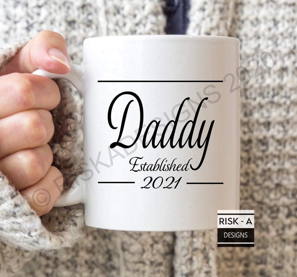 Daddy Established 2021 Daddy Est 2021 Mug New Daddy Present Fathers Day Gift