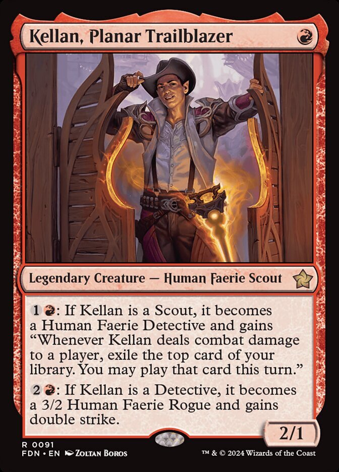 MTG Magic the Gathering Kellan, Planar Trailblazer (91/789) Foundations LP