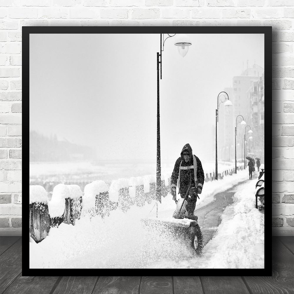 Street Alley Pavement Sidewalk Cityscape Residential Building Square Art Print