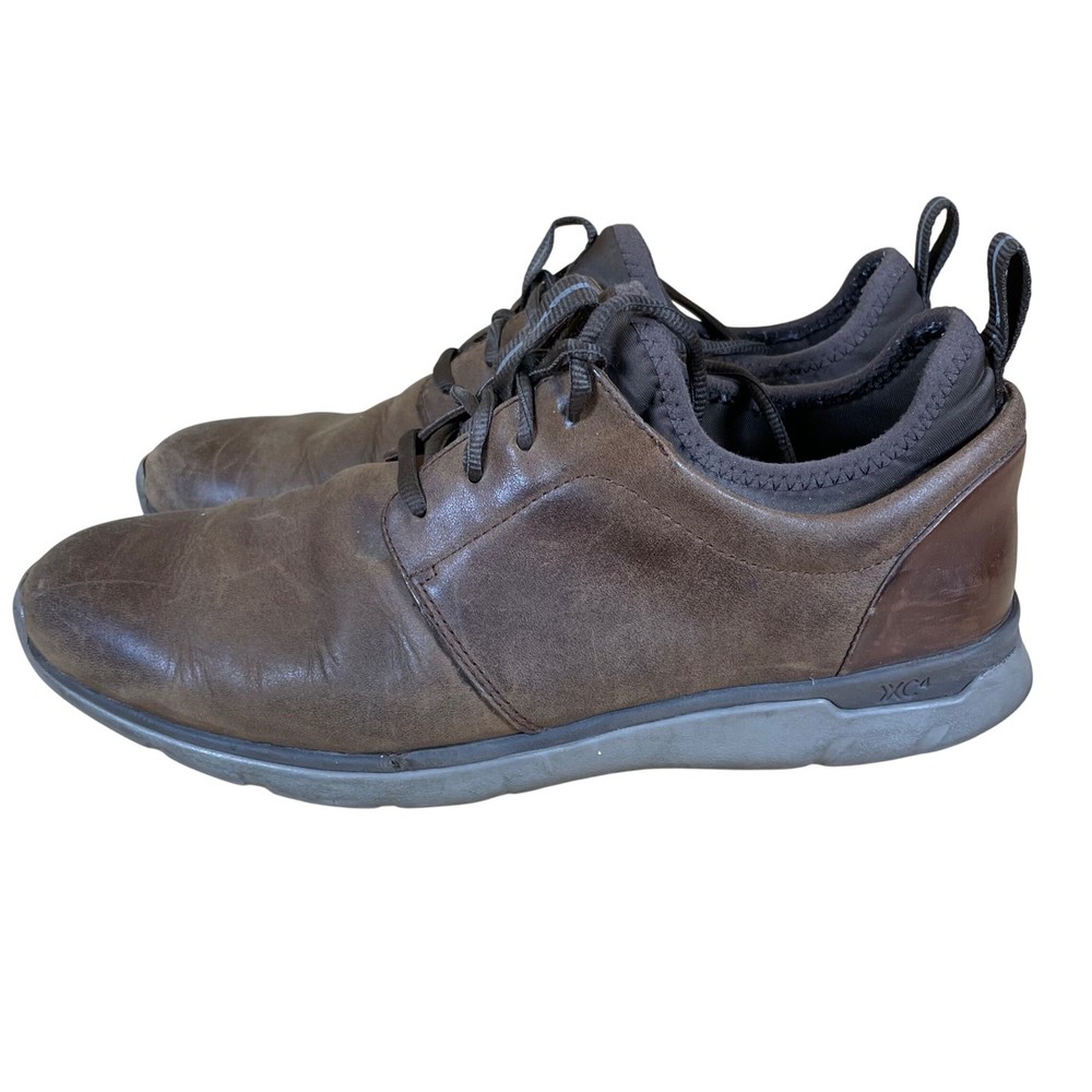 Johnston & Murphy XC4 Mens 9M Shoes Brown Leather Waterproof Dual Width Business