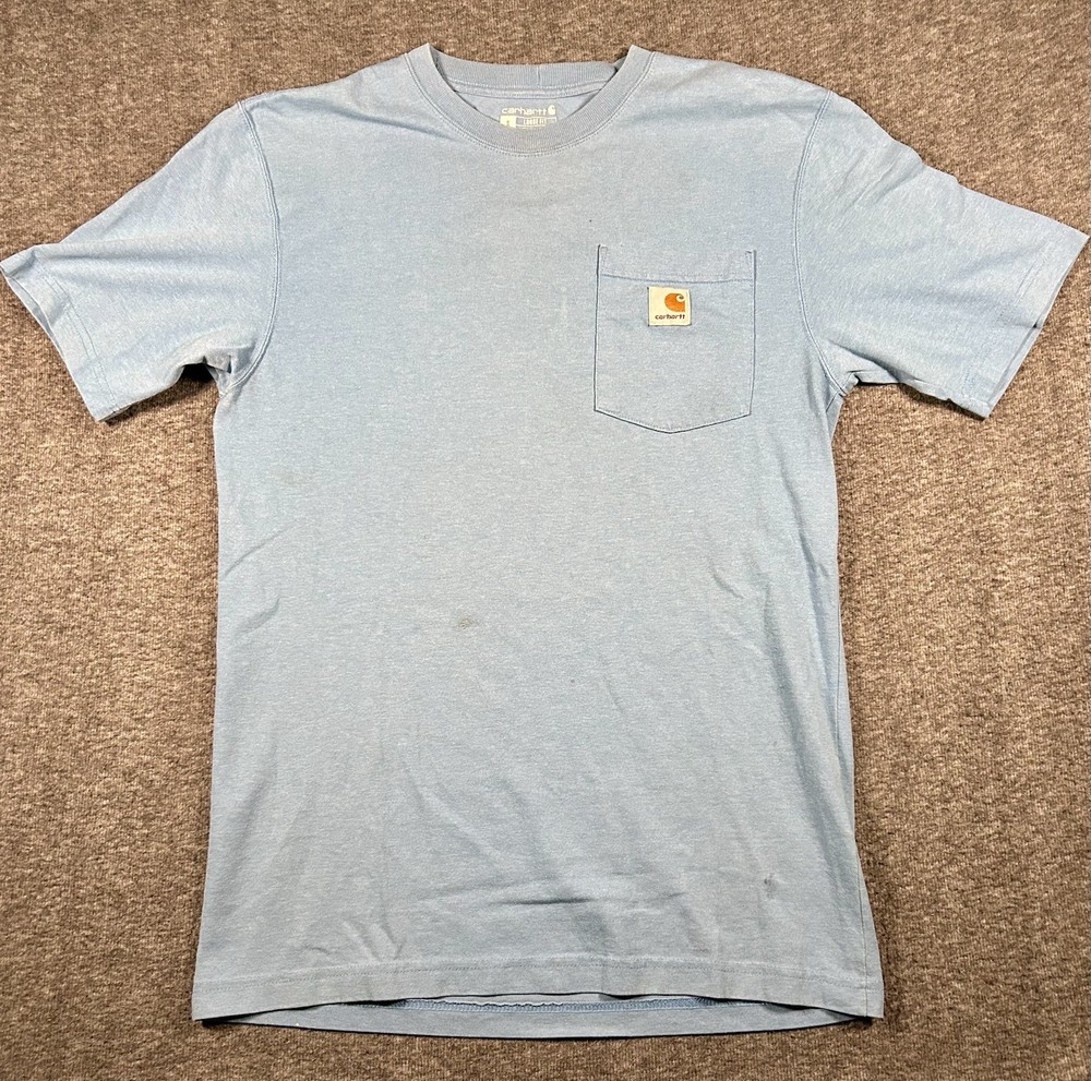 Carhartt K87 Men's Workwear Short Sleeve T-Shirt - Light Blue, Small