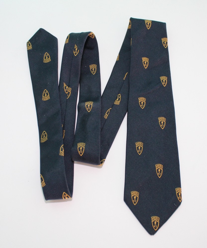 Vintage The Official North Carolina Jaycee Necktie  Manorbourne LTD Navy & Gold