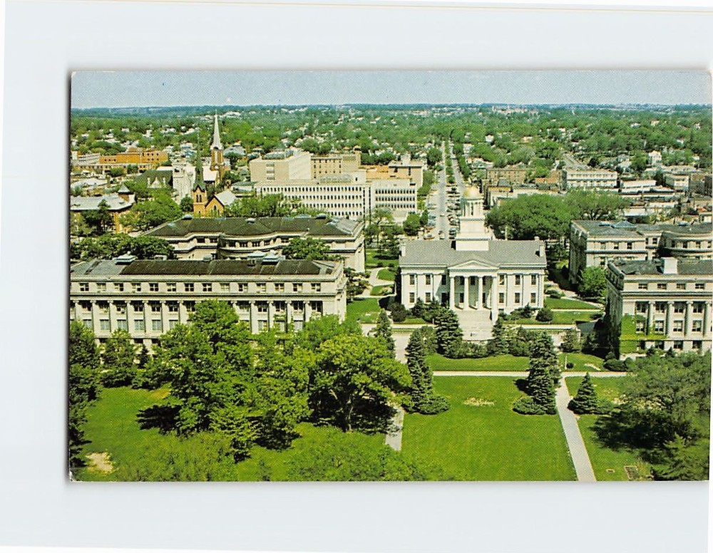 Postcard Old Capitol & Pentacrest Campus University of Iowa Iowa City Iowa USA