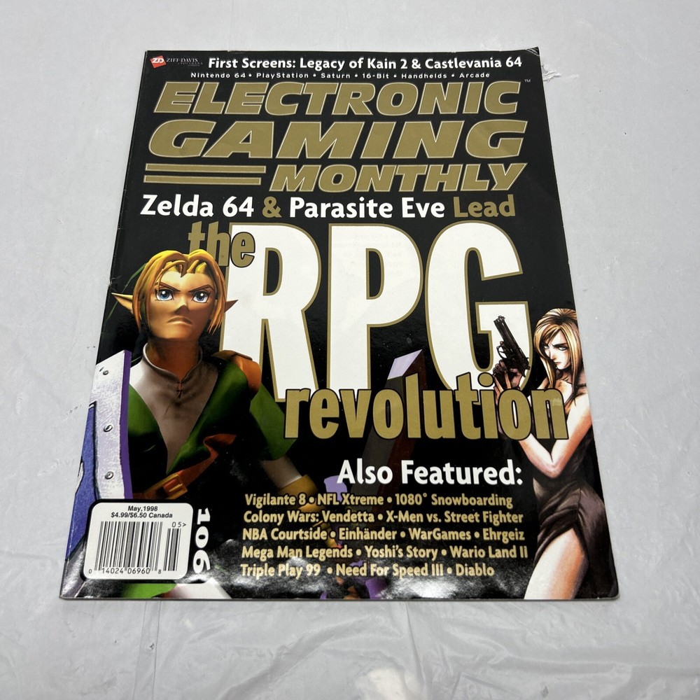Electronic Gaming Monthly May 1998 Issue #106 Zelda64 Parasite Eve
