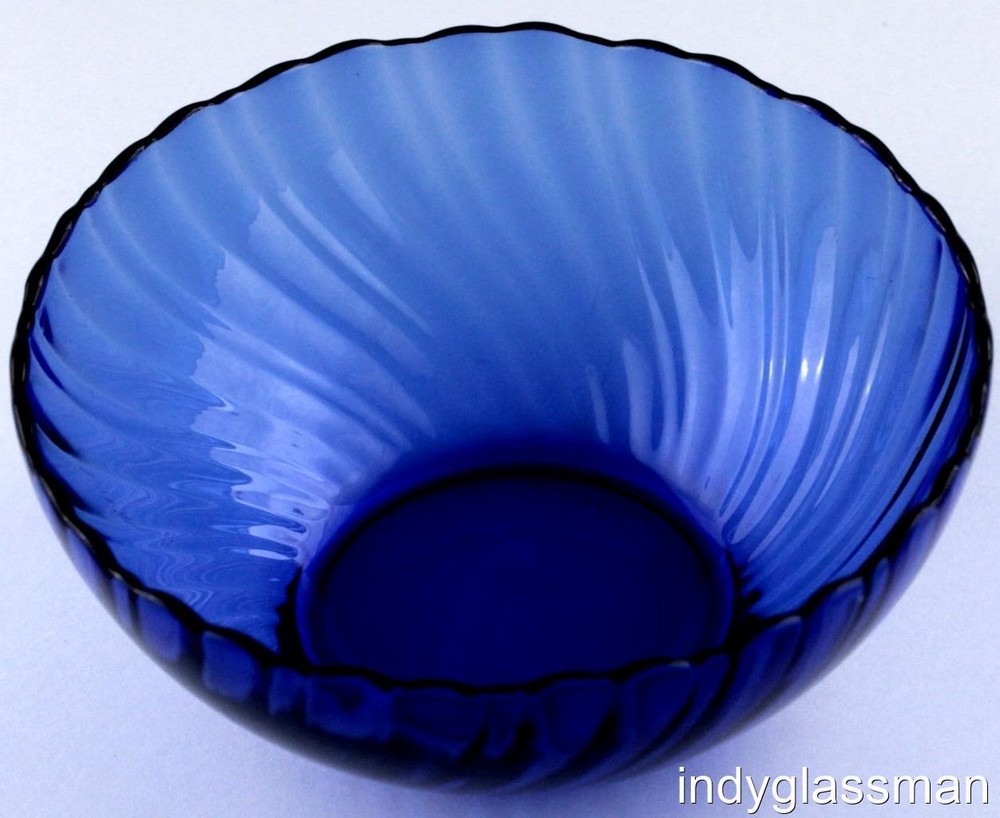 Arcoroc TORSADE SAPHIR BLUE Glass Cereal Bowl (7 left)