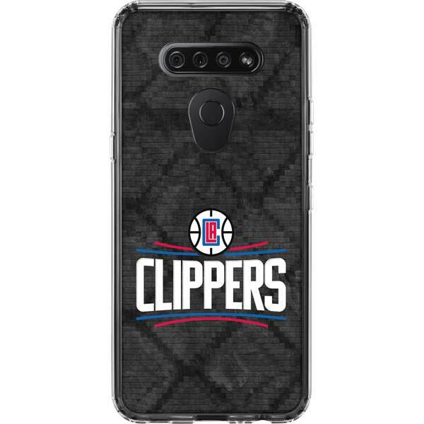 NBA Los Angeles Clippers LG K51/Q51 Clear Case - Los Angeles Clippers Black Rust