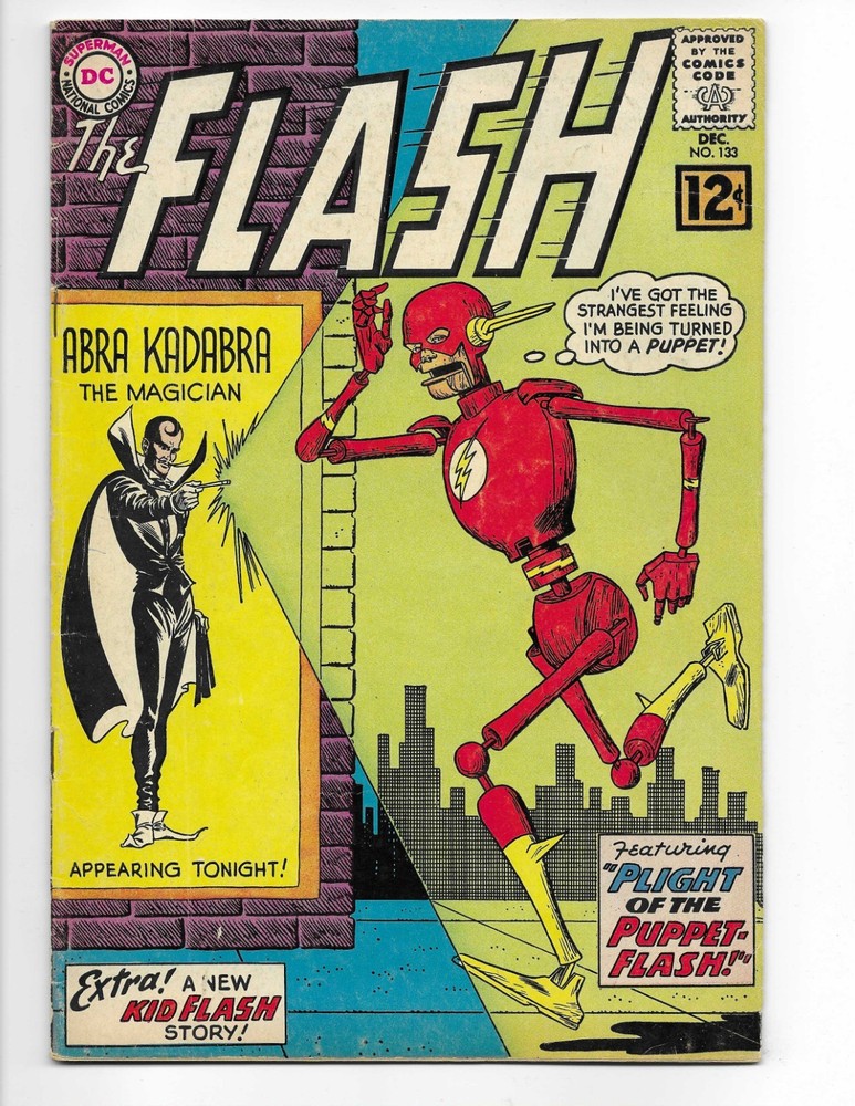 Flash 133 1962 DC Comics VG+ 4.5 Abra Kadabra Kid Flash-image