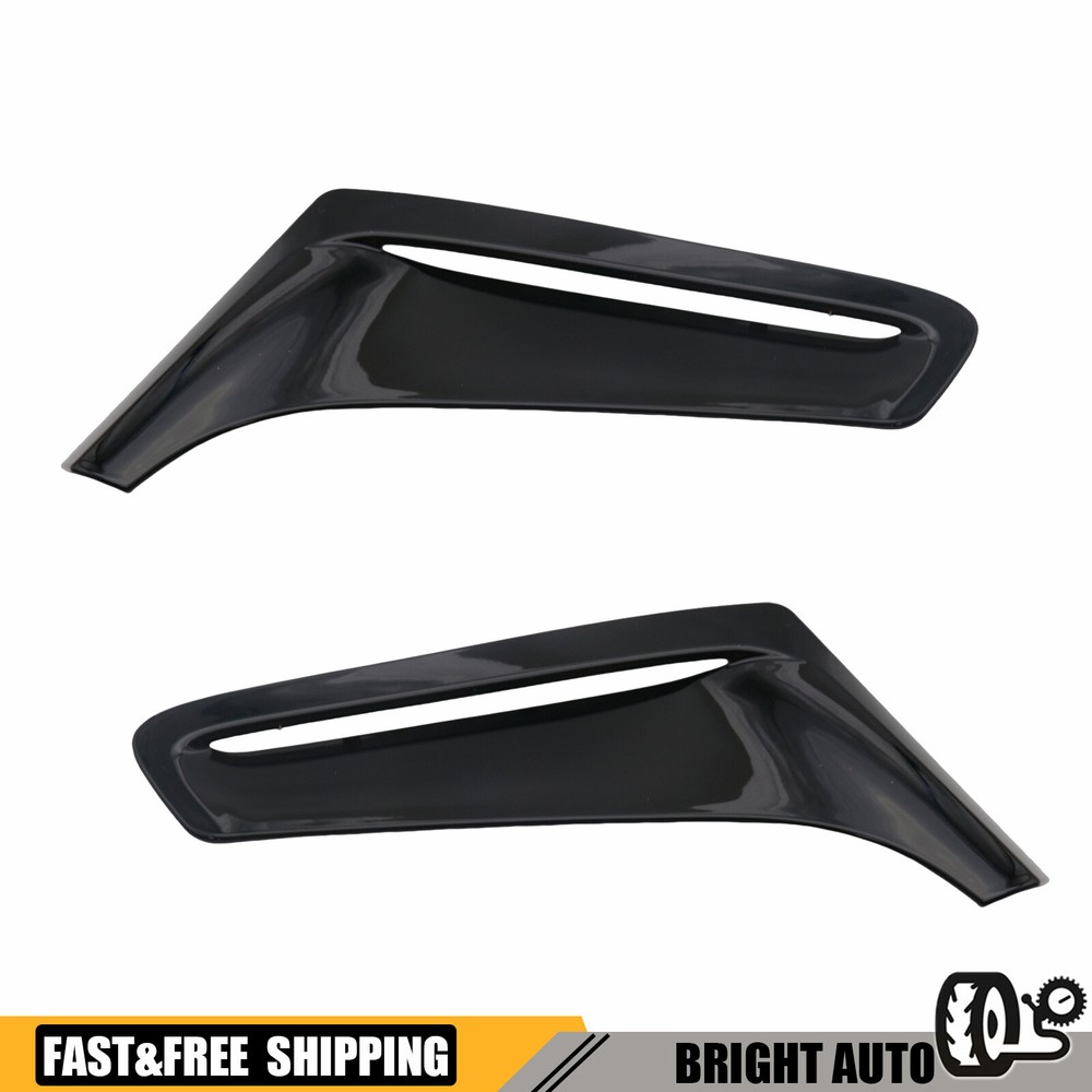 2x Glossy Black Fender Side Air Duct Molding Trims For BMW 740i 750i 2016-2019