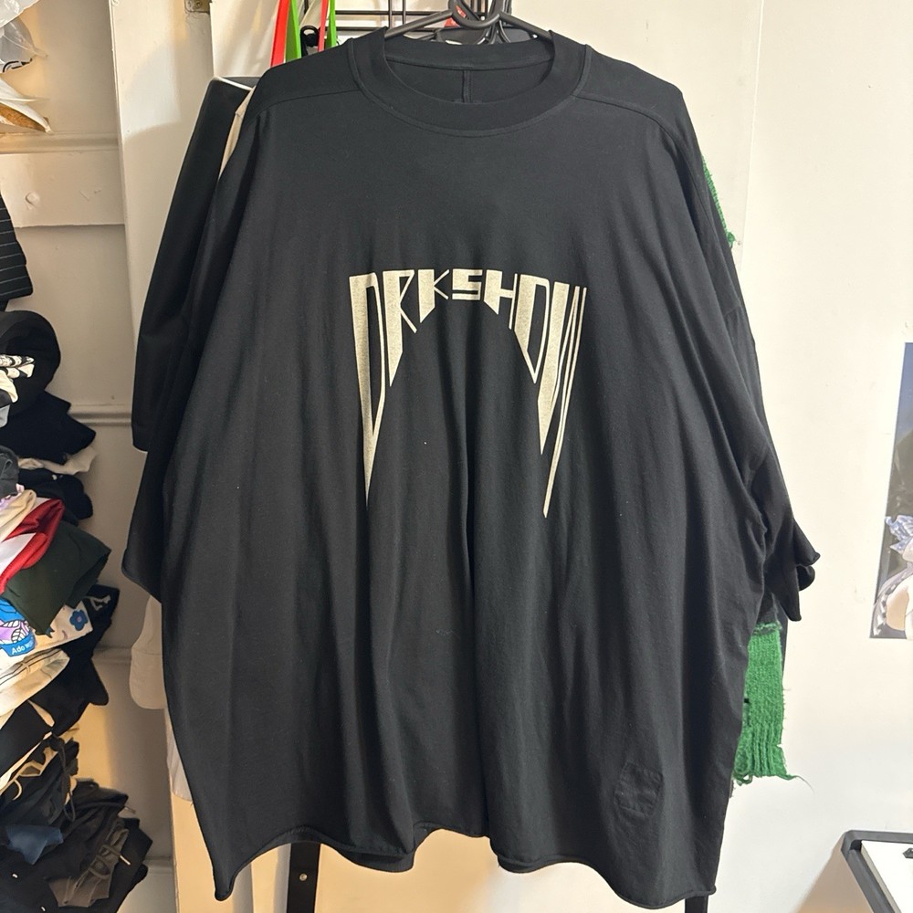 RICK OWENS DRKSHDW Tommy T One Size in Black/Pearl Designer T-Shirt