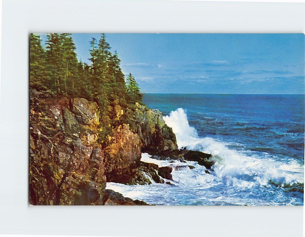 Postcard Otter Cliff Bar Harbor Maine USA