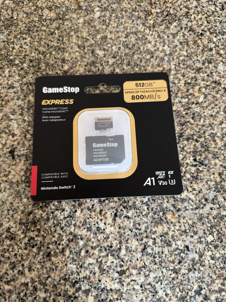 Nintendo Switch 2 GameStop 512GB Express Micro SD Card