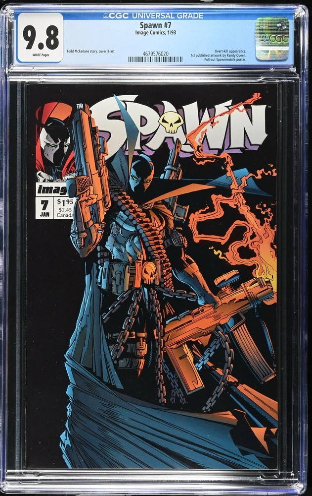 SPAWN #7 - CGC 9.8 - Key Issue TODD MCFARLANE COVER 1993 Image Comics