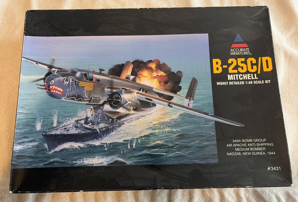 Accurate Miniatures 1/48 B-25C/D Mitchell 345th Bomb Grp Air Apache #3431-image