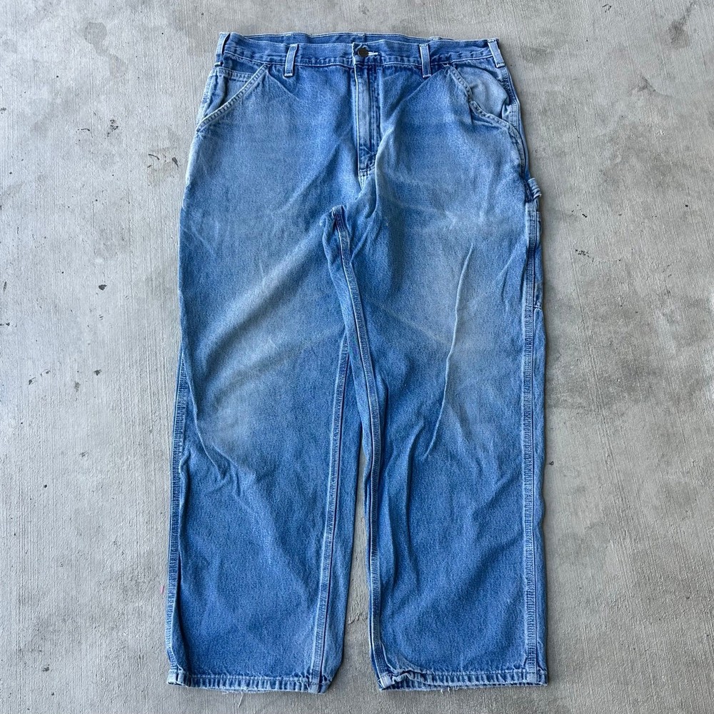 Vintage Y2K blue faded Carhartt work wear carpenter pants
