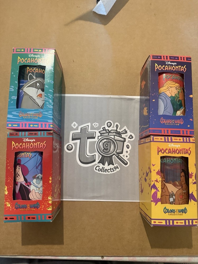 1994 Walt Disney Lot Of 4 NIB Collector Series Cups Burger King Coca Cola