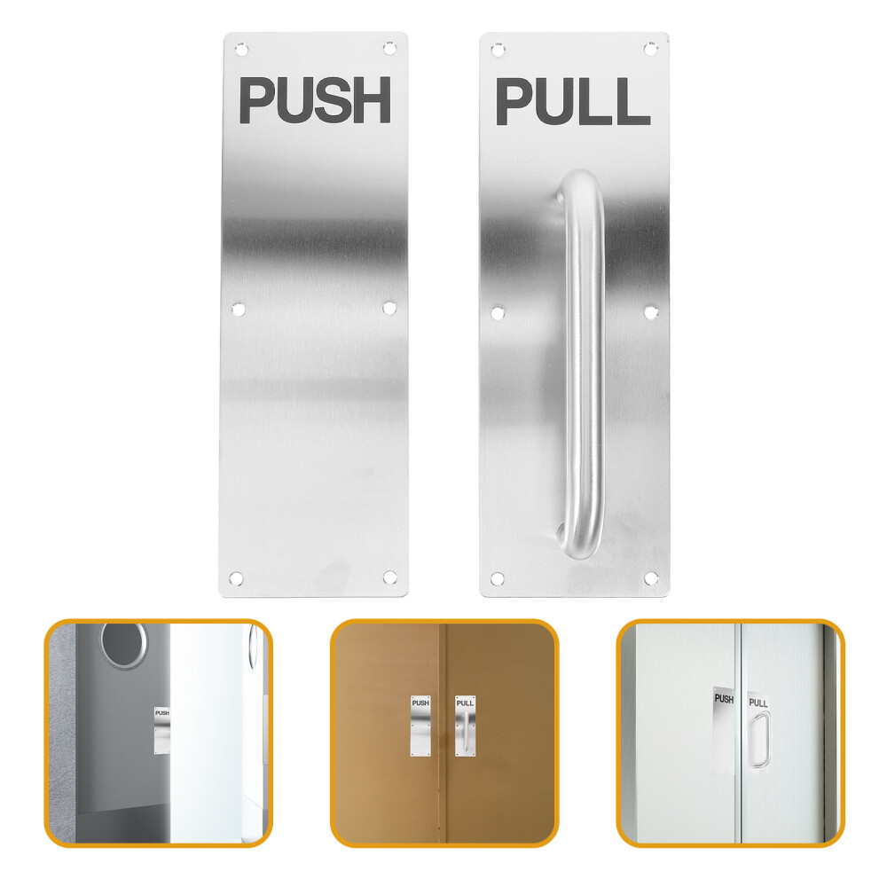 Commercial Bathroom Door Handle Pull Push-pull Plate Sturdy Man