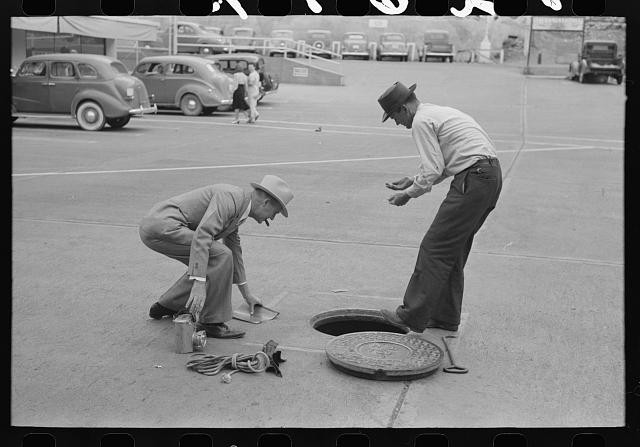 Photo:Checking sewers in Bisbee, Arizona
