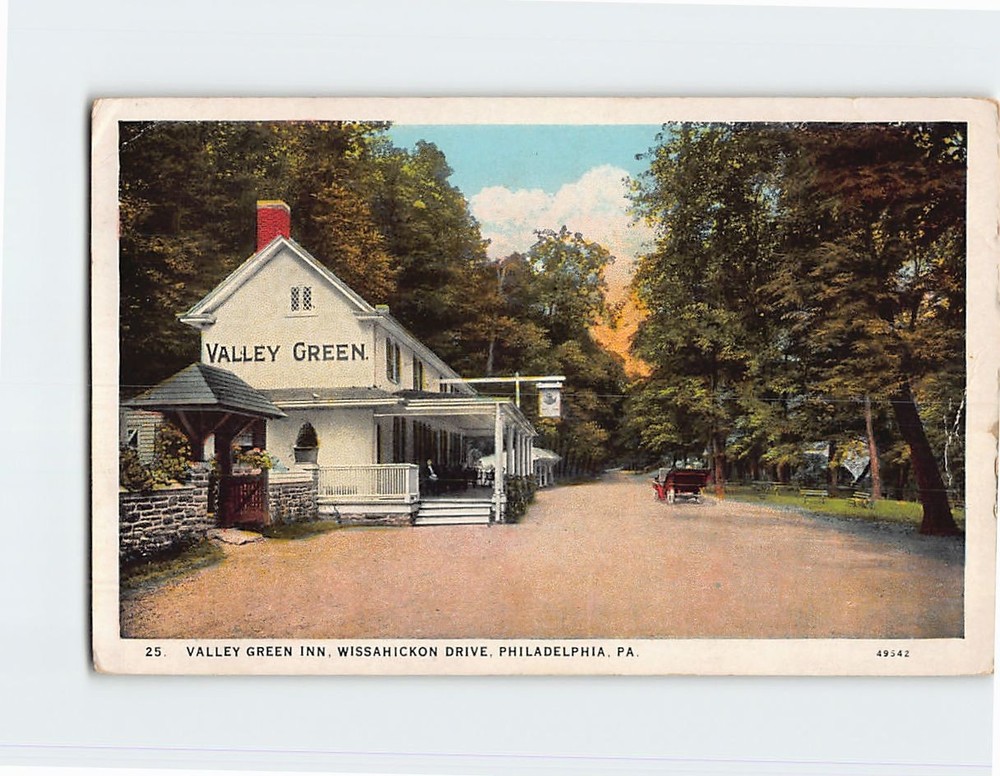 Postcard Valley Green Inn Wissahickon Drive Philadelphia Pennsylvania USA