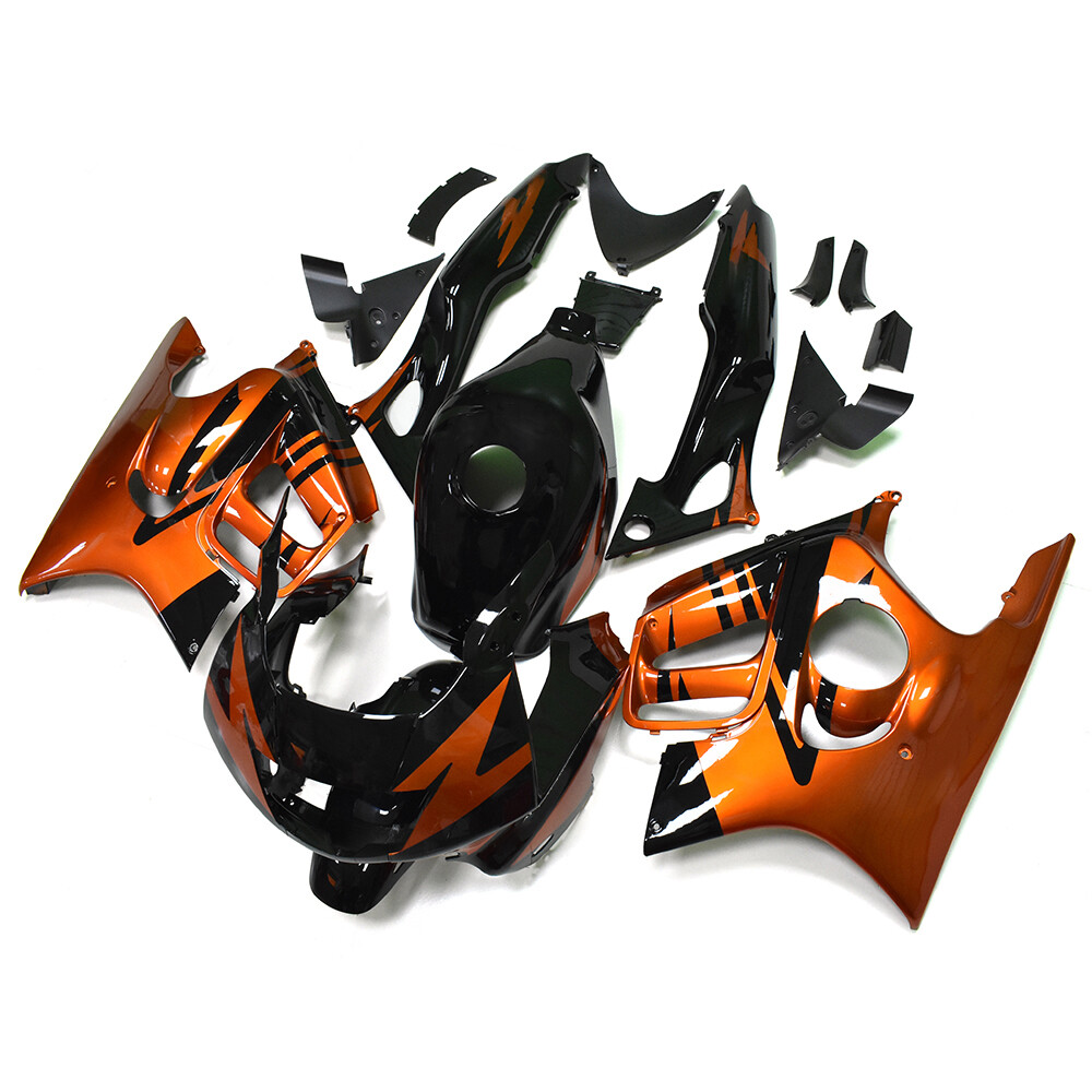 Injection Orange Black Fairing Kit for 1997 1998 Honda CBR600F3 Plastic Bodywork