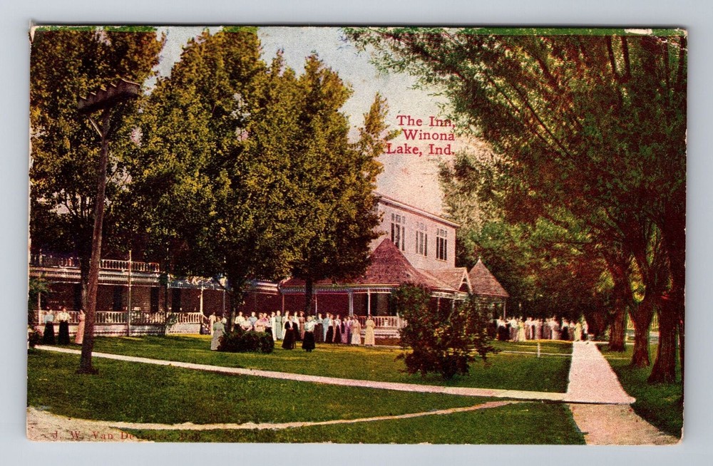 Winona Lake IN-Indiana, the Inn, Advertising, c1910 Antique Vintage Postcard