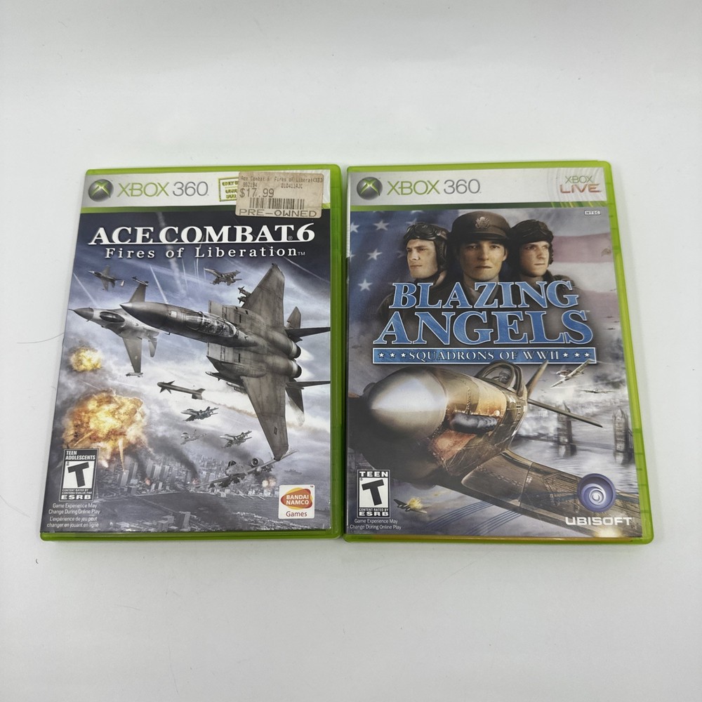 Ace Combat 6 & Blazing Angels Microsoft Xbox 360 CIB Complete with Manual VG-image