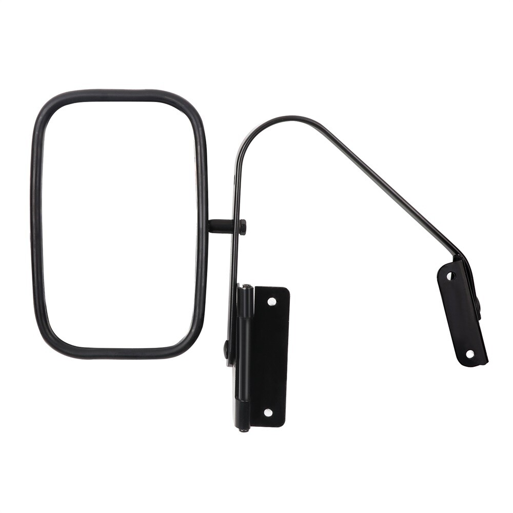 1980-1996 Ford Bronco Black Steel Manual Side View Mirror